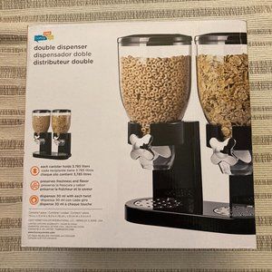 Dry Food Dispenser, Dual Control, Black/Chrome - new